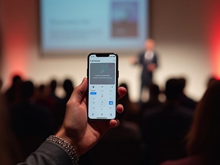 używanie iPhone'a jako pilota do Keynote